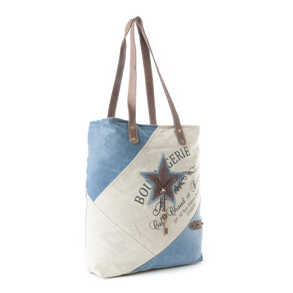 Blue Star Key Tote Bag