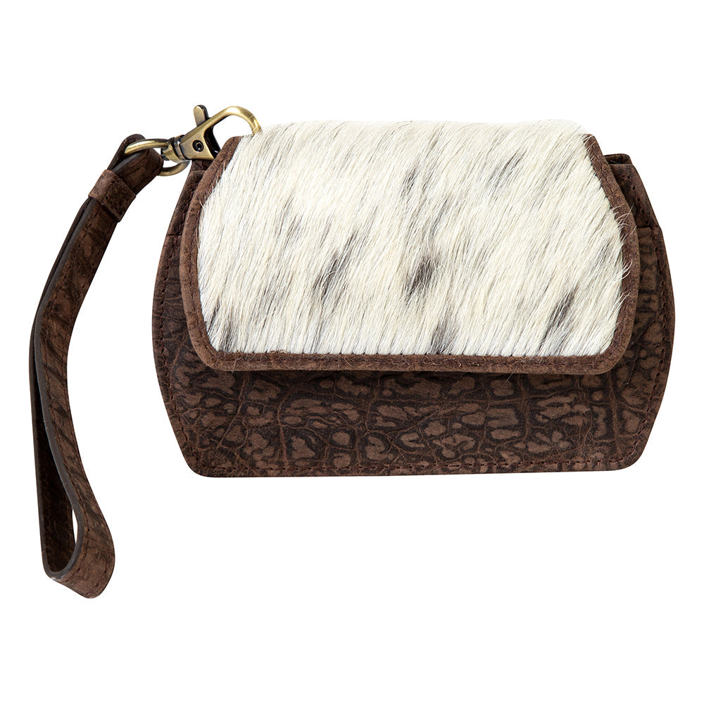 Presti Black Hairon Wristlet Wallet