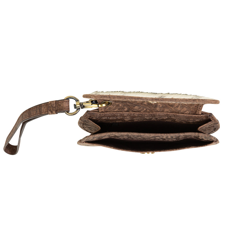 Presti Black Hairon Wristlet Wallet