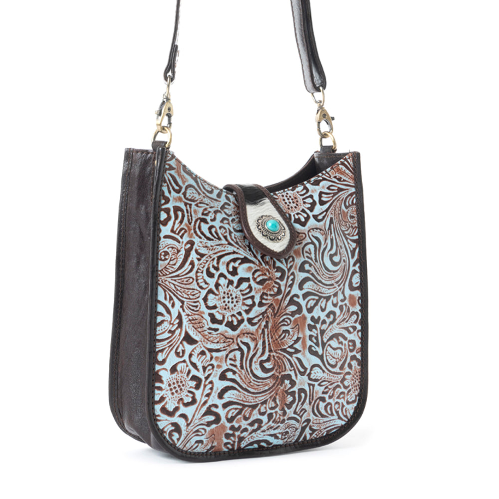 Delilah Creek Embossed Leather Bag