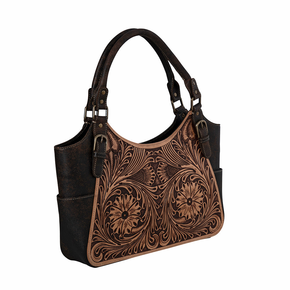 Rolling Plains Hand-tooled Hand Bag