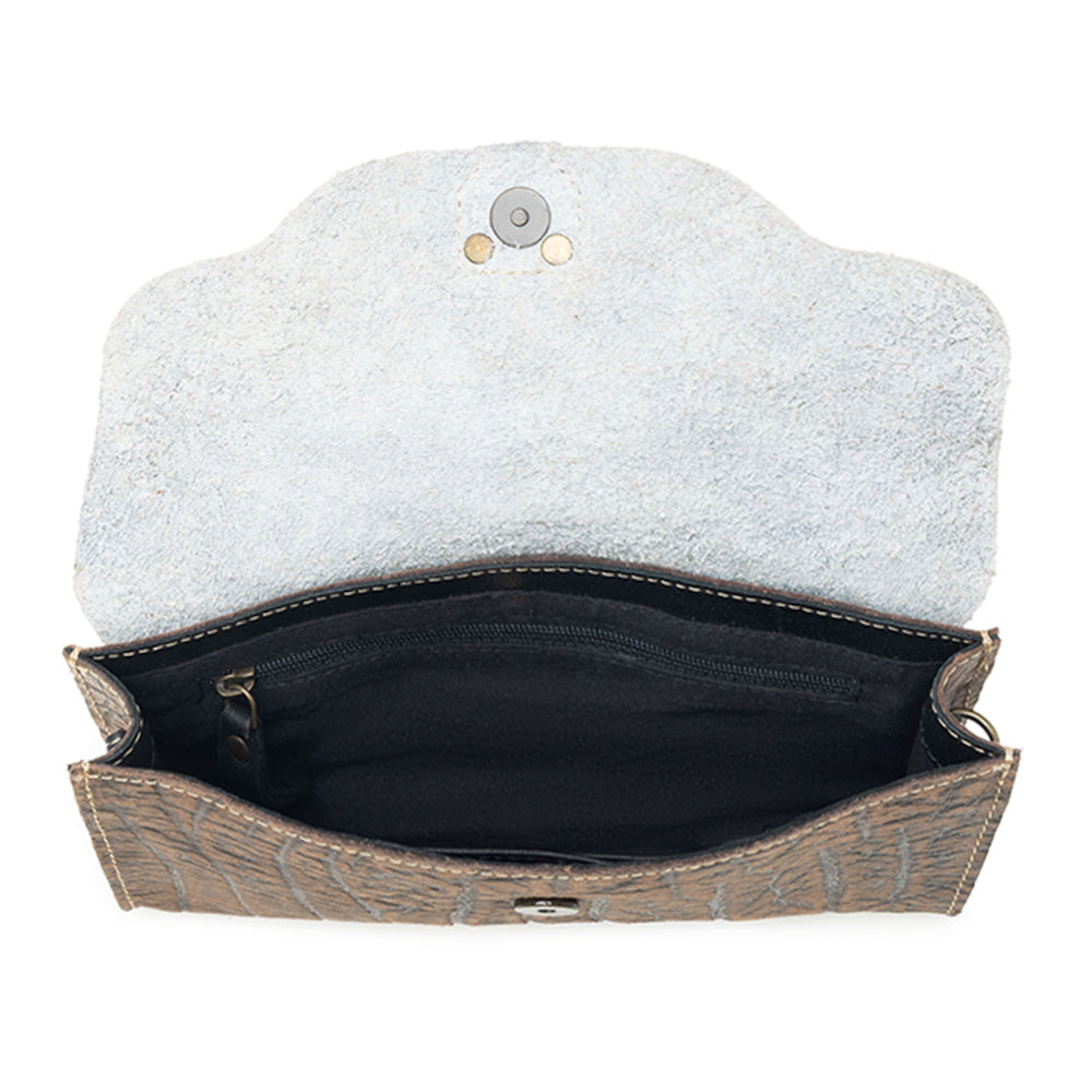 Blazing Bull Trail Leather & Hairon Bag