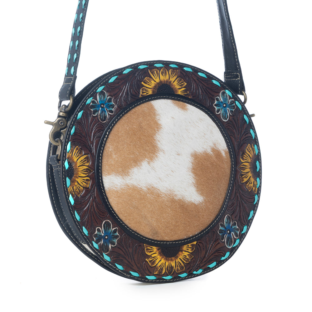 Sunflower Sunrise Round Bag