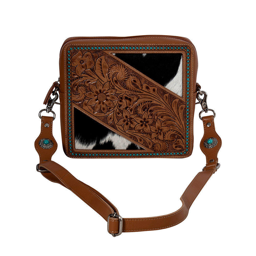 Desert Passion Flower Hand-Tooled Bag