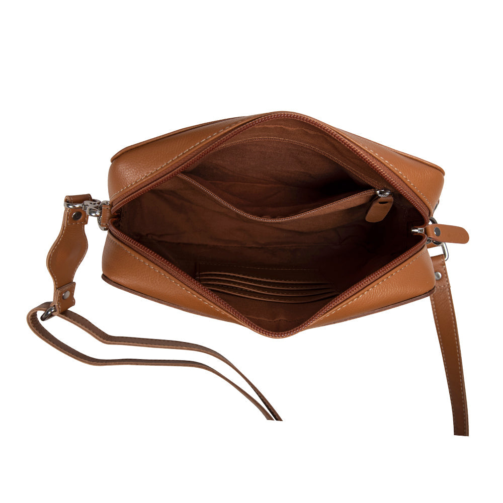 Desert Passion Flower Hand-Tooled Bag