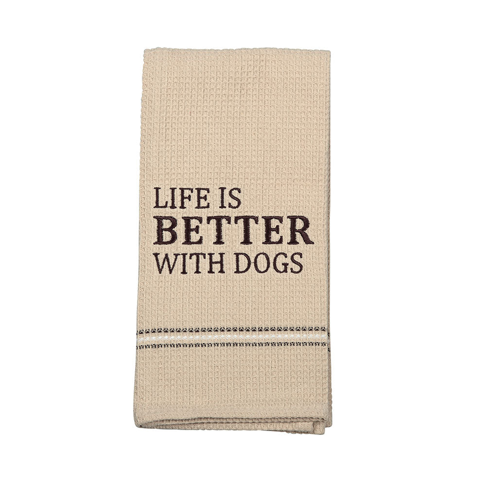 🎠LIFE IS BETTER DISH TOWEL SET OF 2 (100% off)