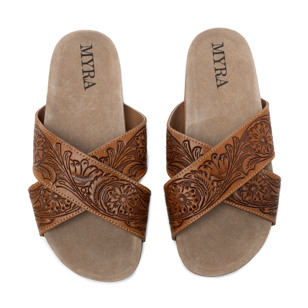 Gracie Hand-Tooled Sandals