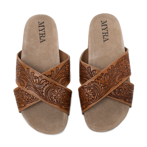 Gracie Hand-Tooled Sandals
