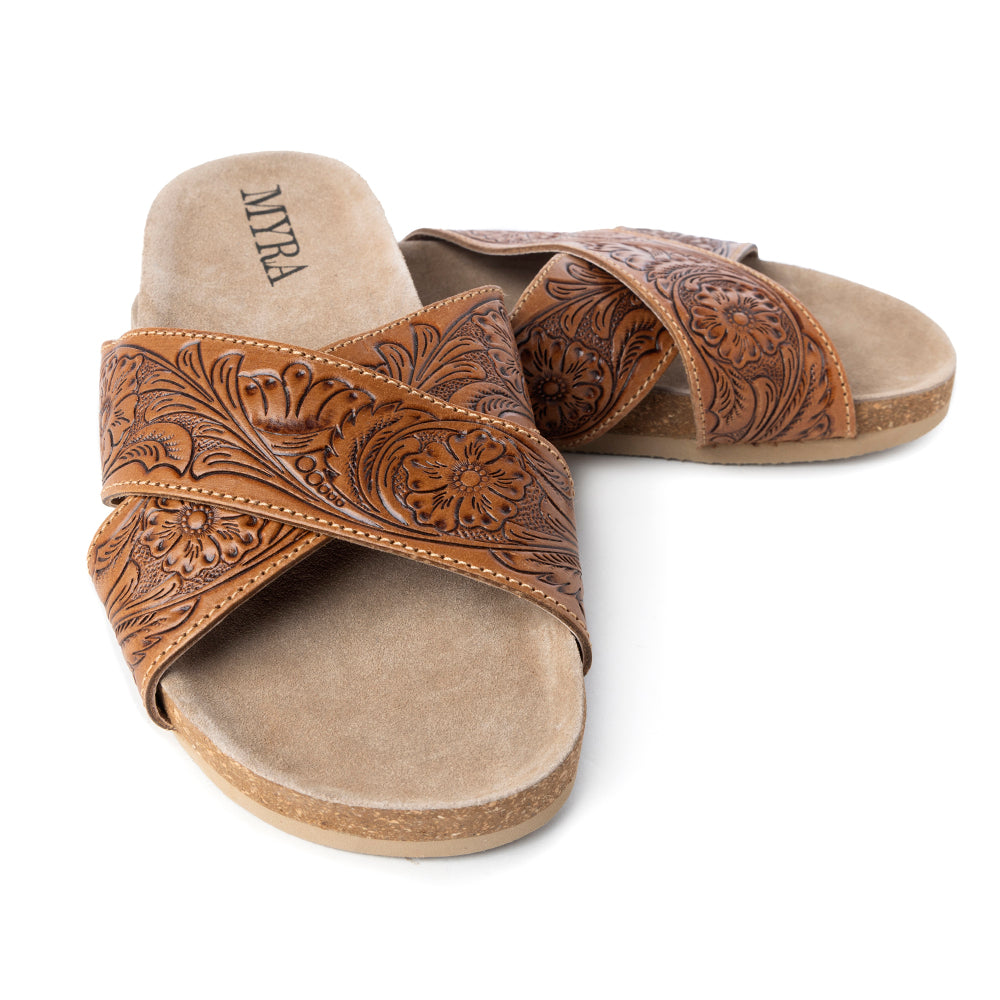 Gracie Hand-Tooled Sandals