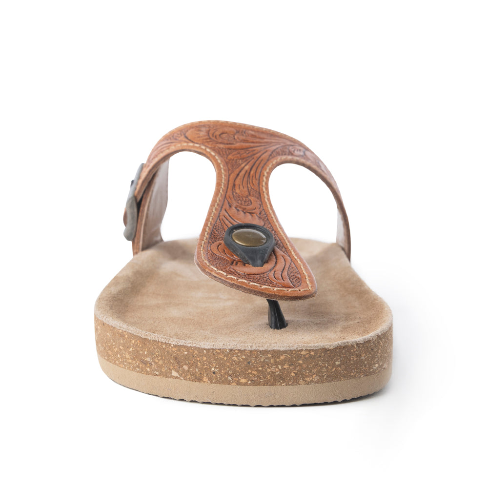 Rosie Trail Hand-Tooled Sandals