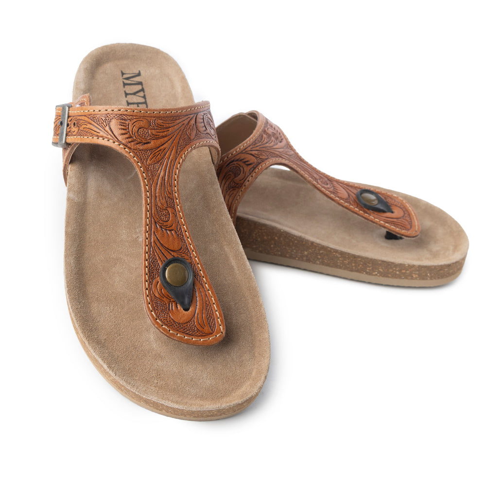Rosie Trail Hand-Tooled Sandals