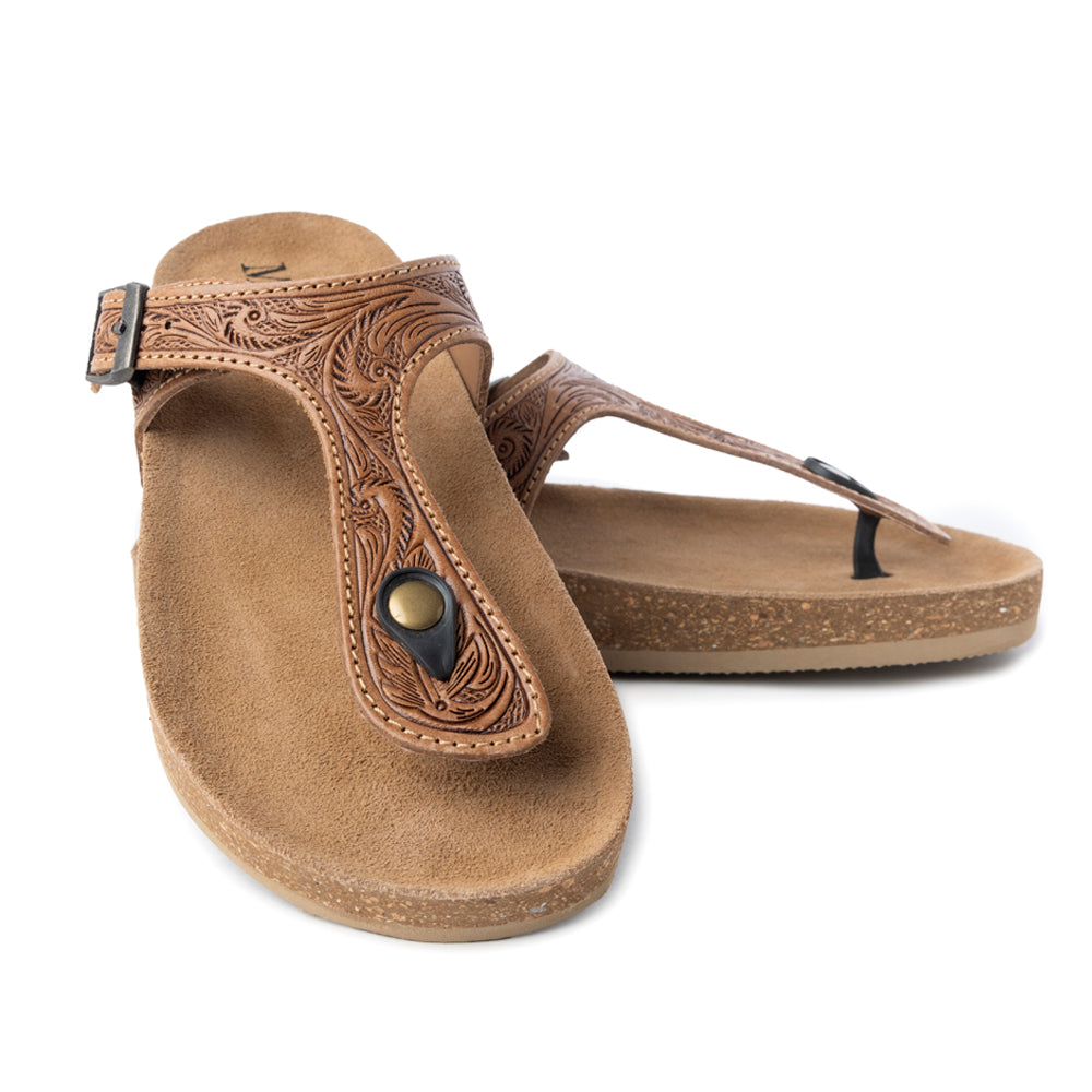 Sadie Mesa Hand-Tooled Sandals