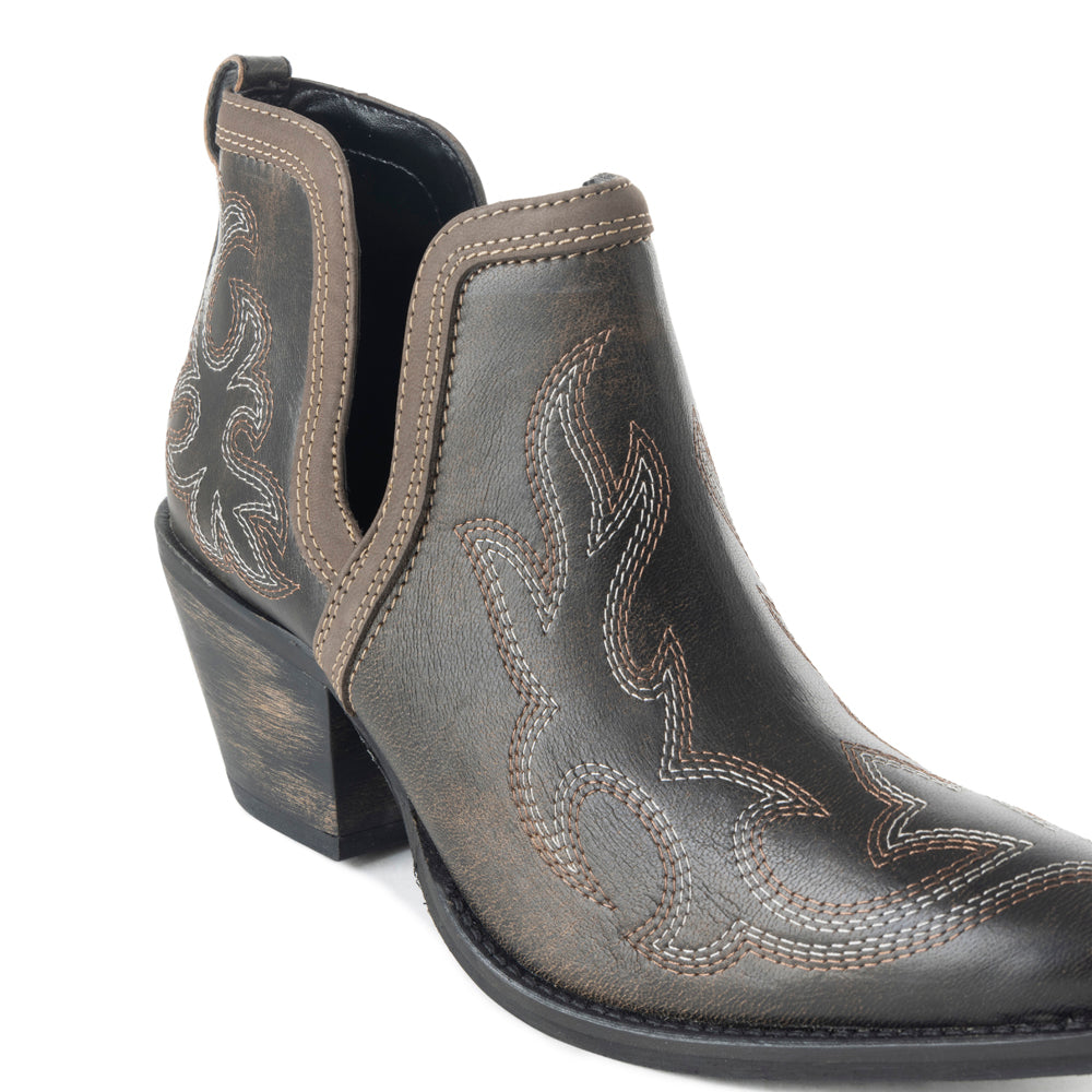 Emmie Faye Stitched Leather Boots