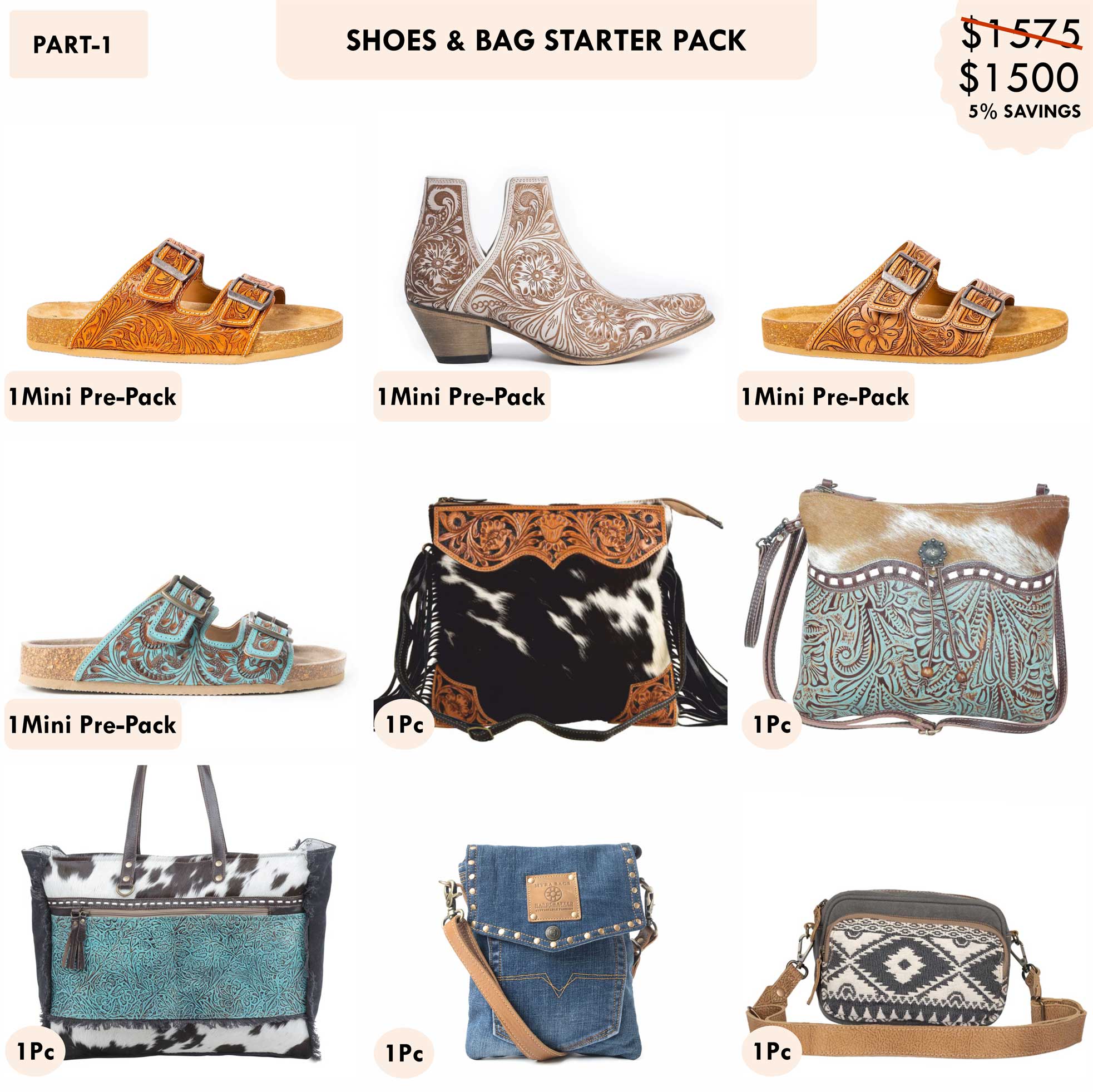 Starter Pack $1500 - Western Shoes & Bags