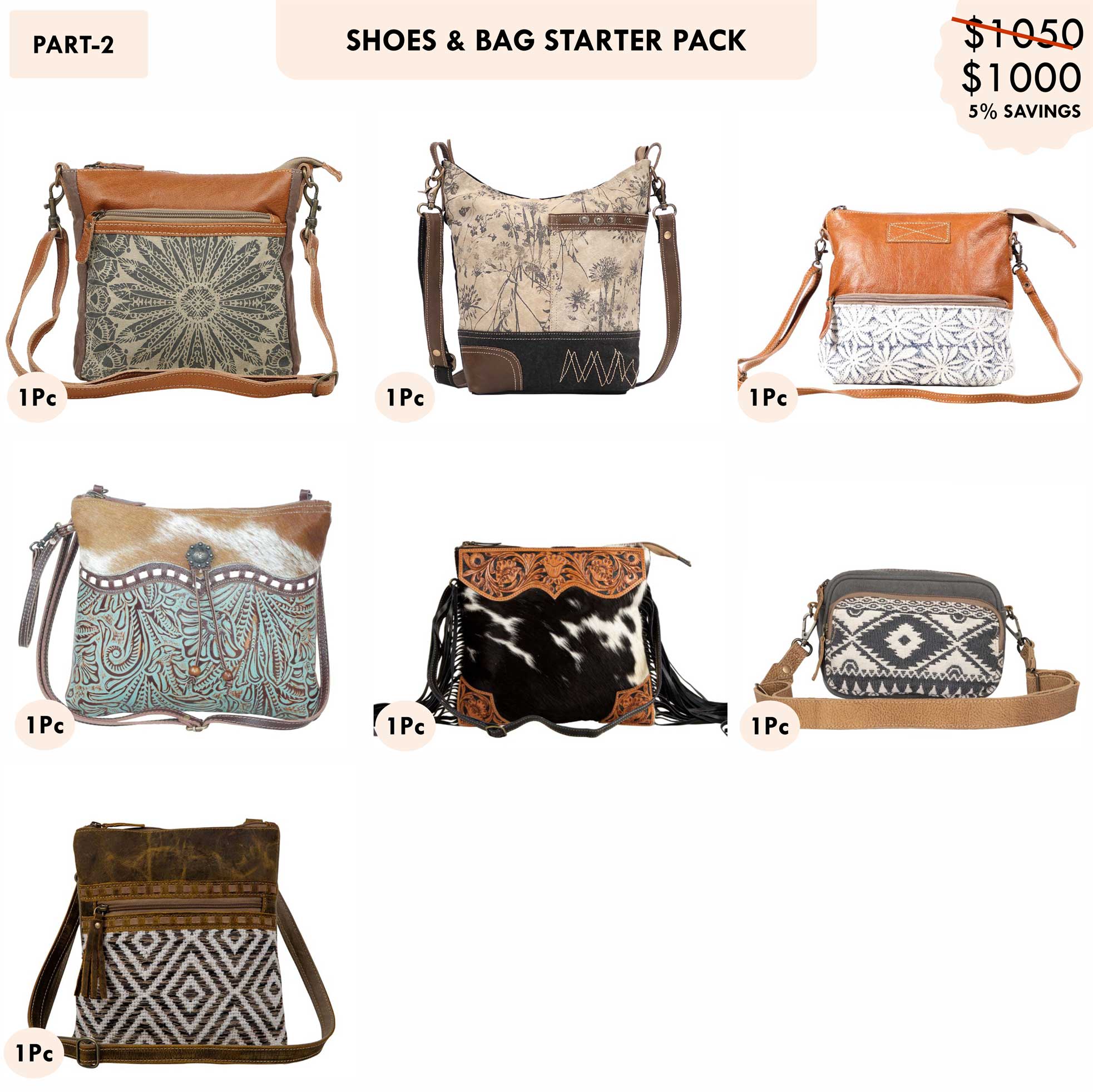 Starter Pack $1000 - Western Shoes & Bags