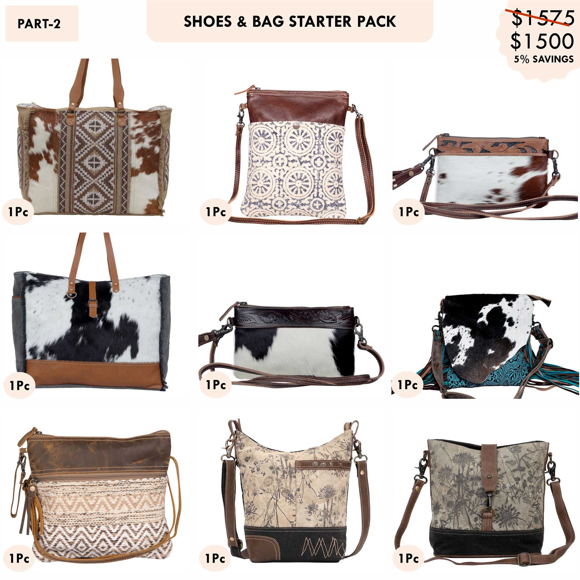 Starter Pack $1500 - Western Shoes & Bags