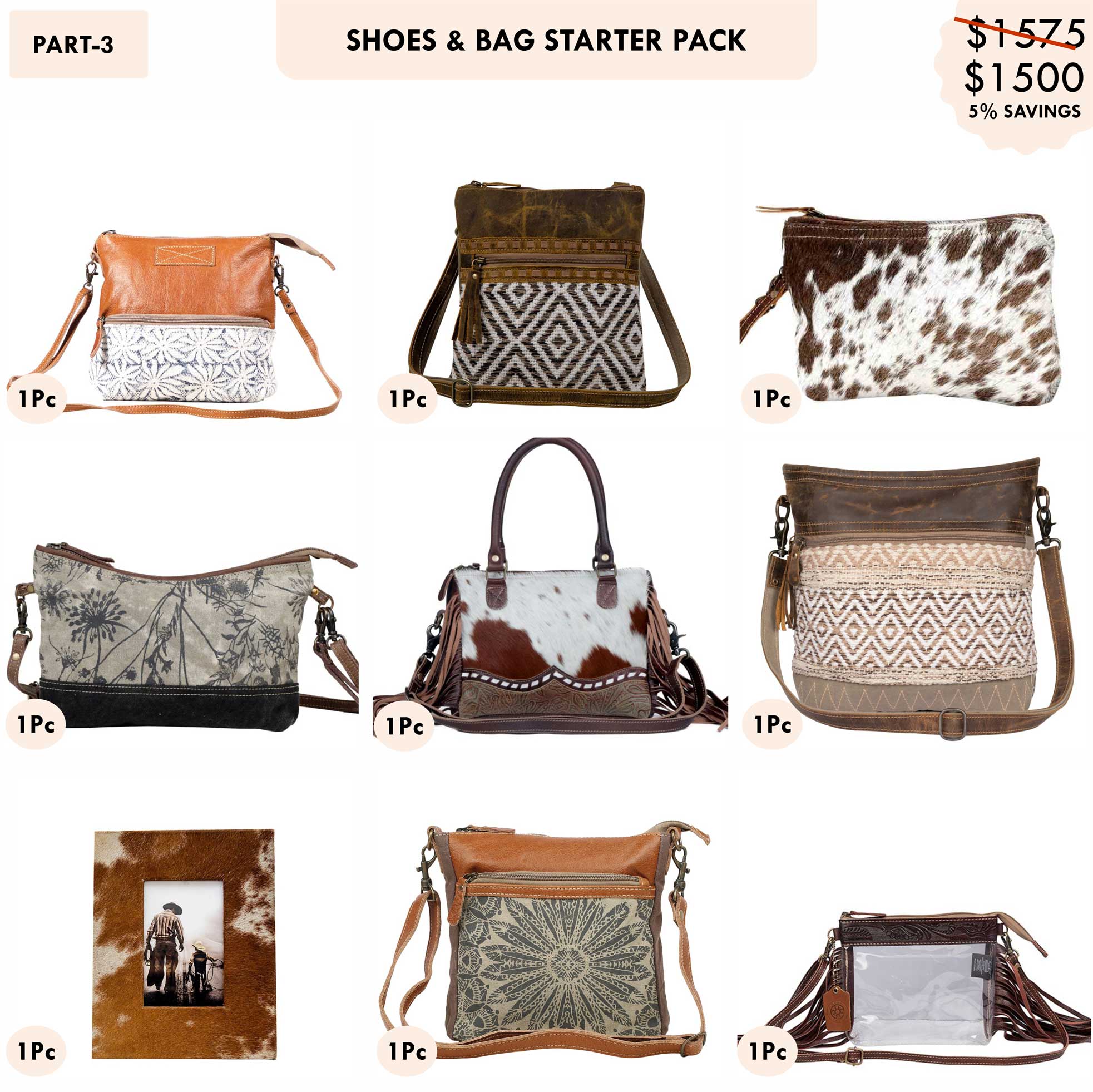Starter Pack $1500 - Western Shoes & Bags