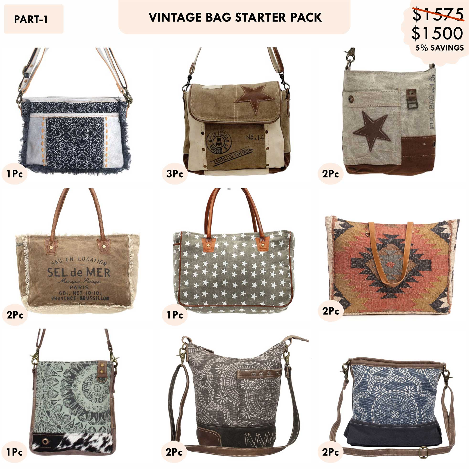 Starter Pack $1500 - Vintage Bags