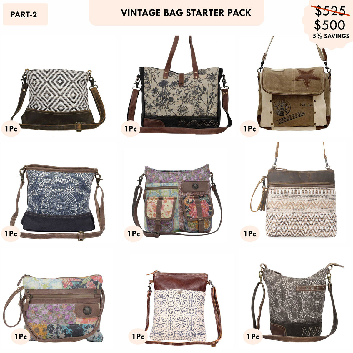 Starter Pack $500 - Vintage Bags