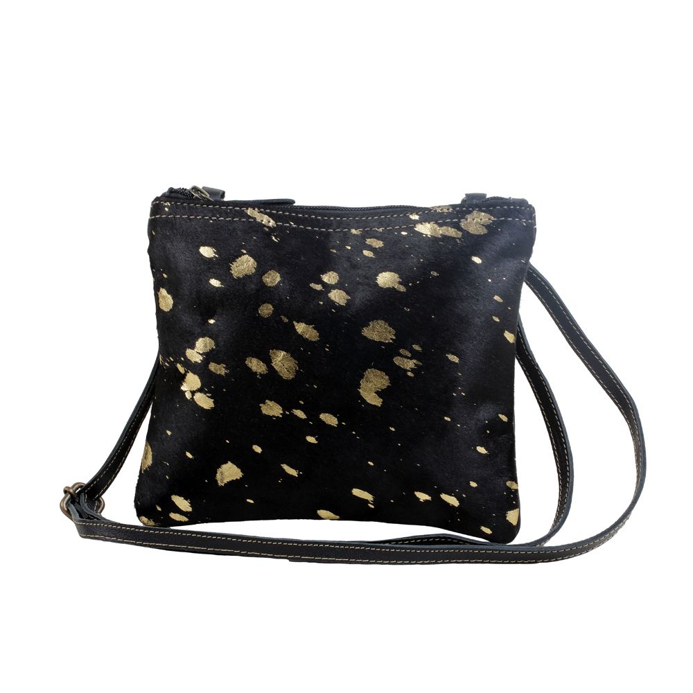 Golden Glimmer Crossbody Bag