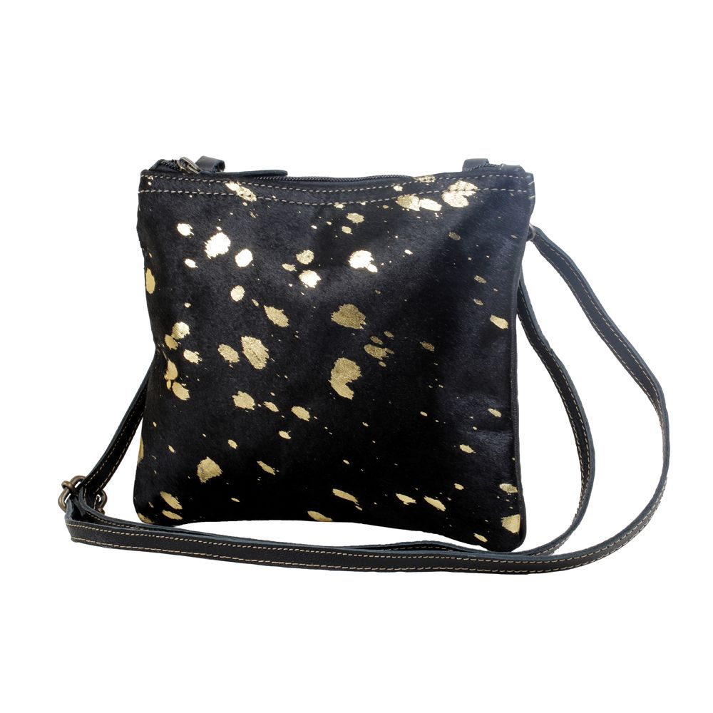 Golden Glimmer Crossbody Bag