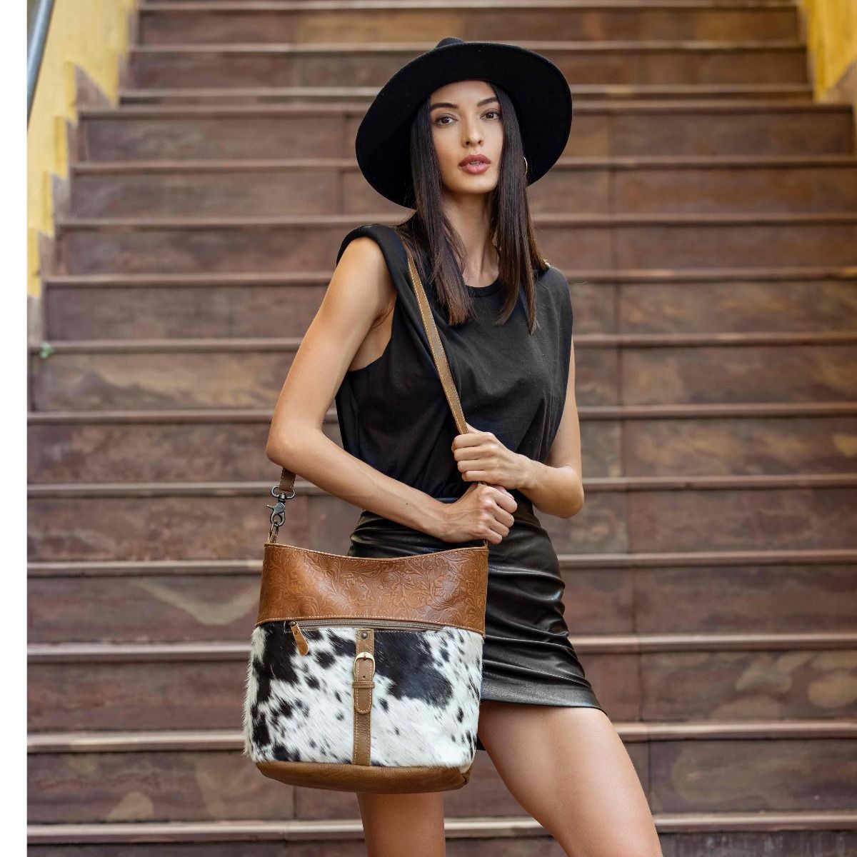 Snooze Leather & Hairon Bag