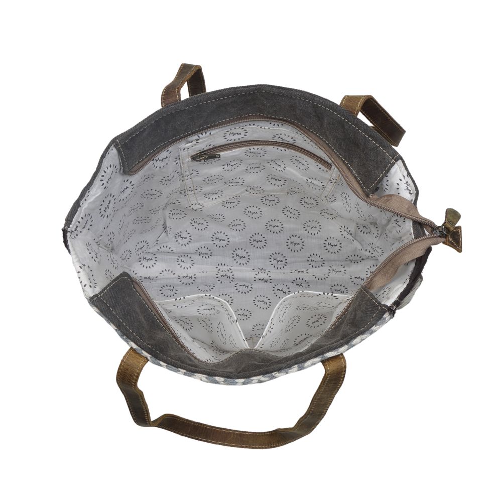 MULTIPATTERNED TOTE BAG