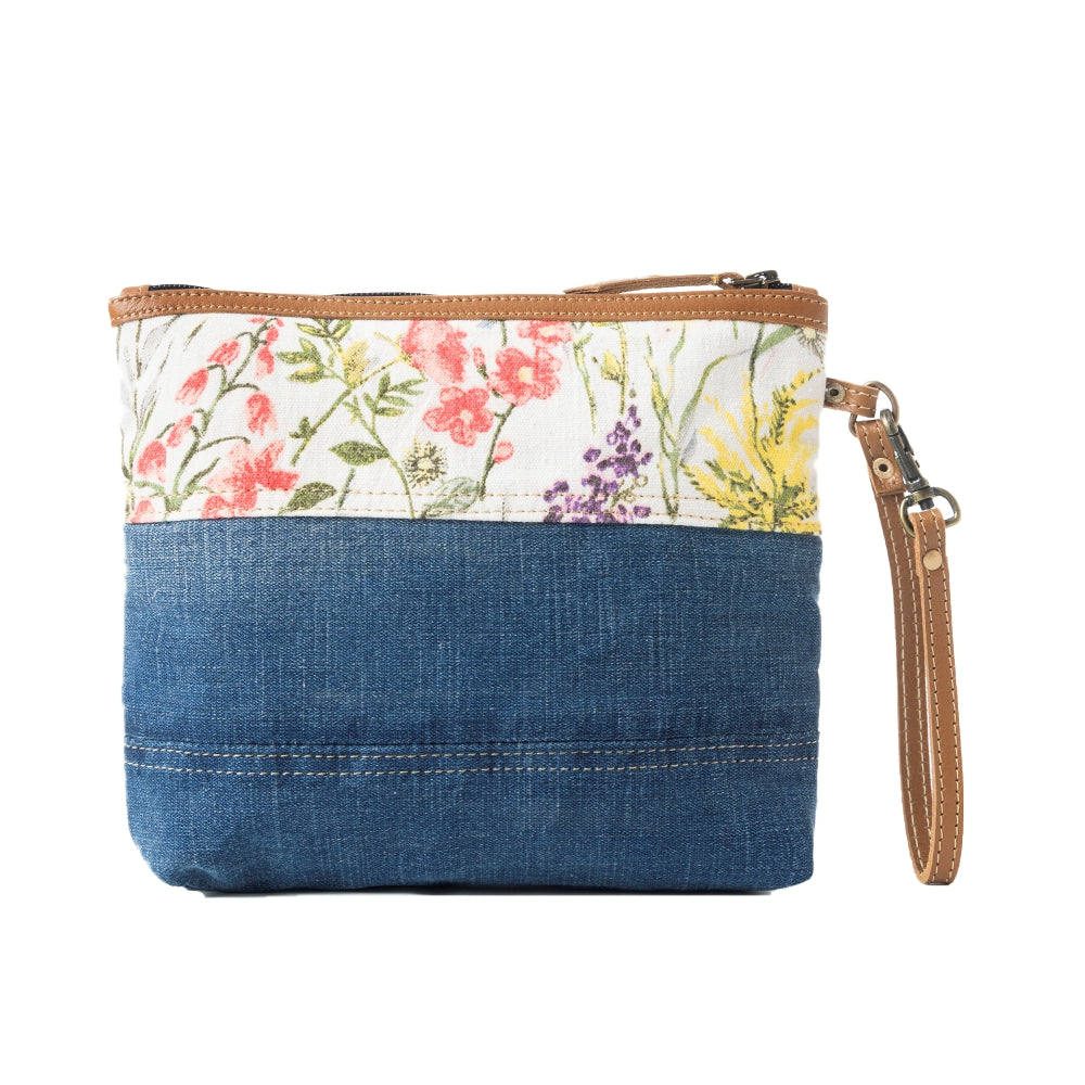 Dahlia Denim Clutch Bag