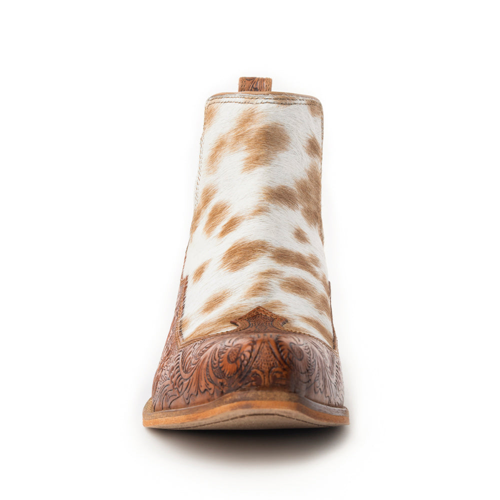 Frisco Hacienda Hair-on Hide & Hand-tooled Boots