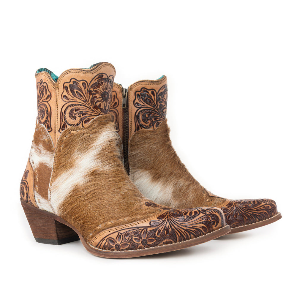 Winchester Hair-on Hide & Hand-tooled Boots