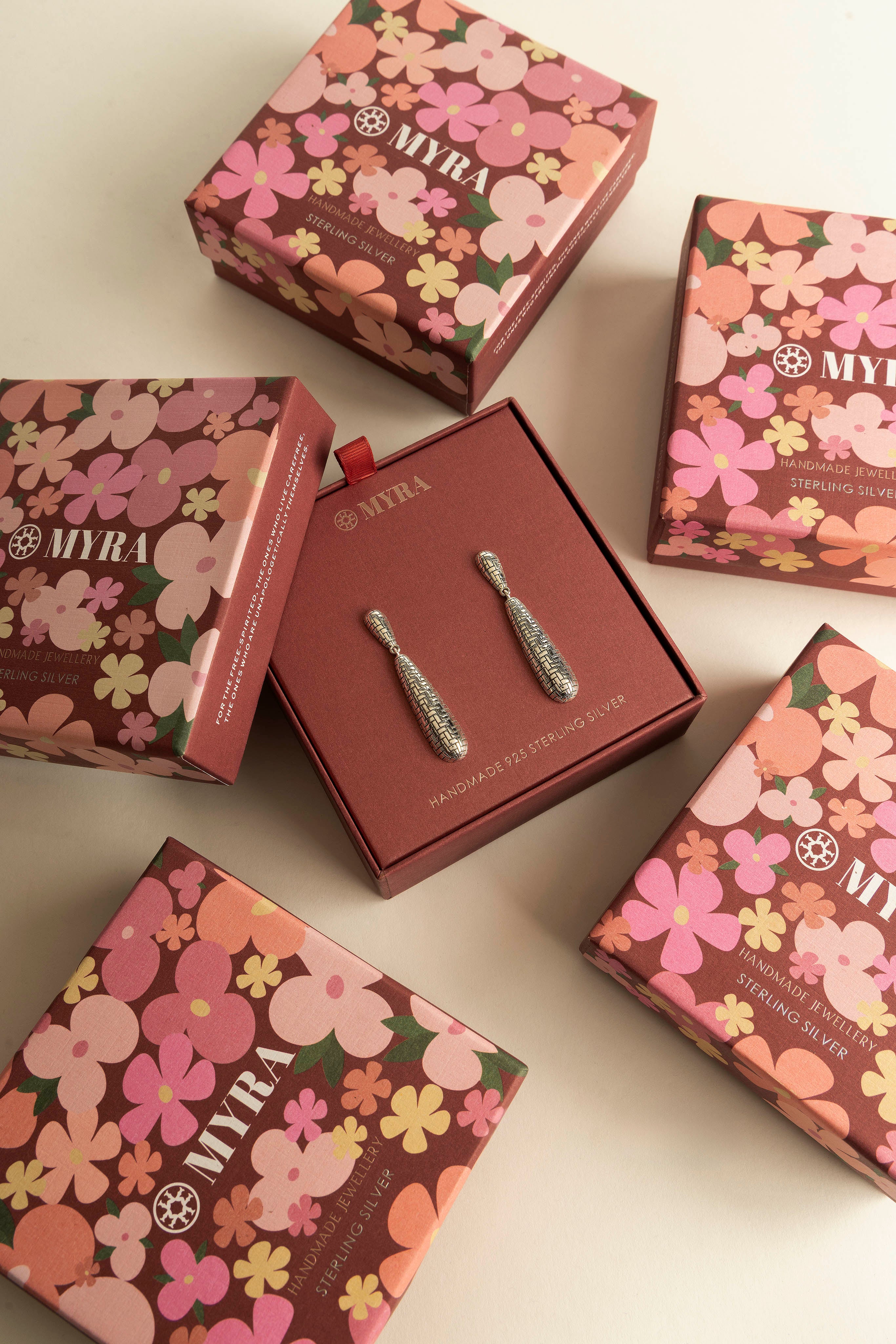 Lariat Mesh Sterling Silver Earrings in Dusty Chrome