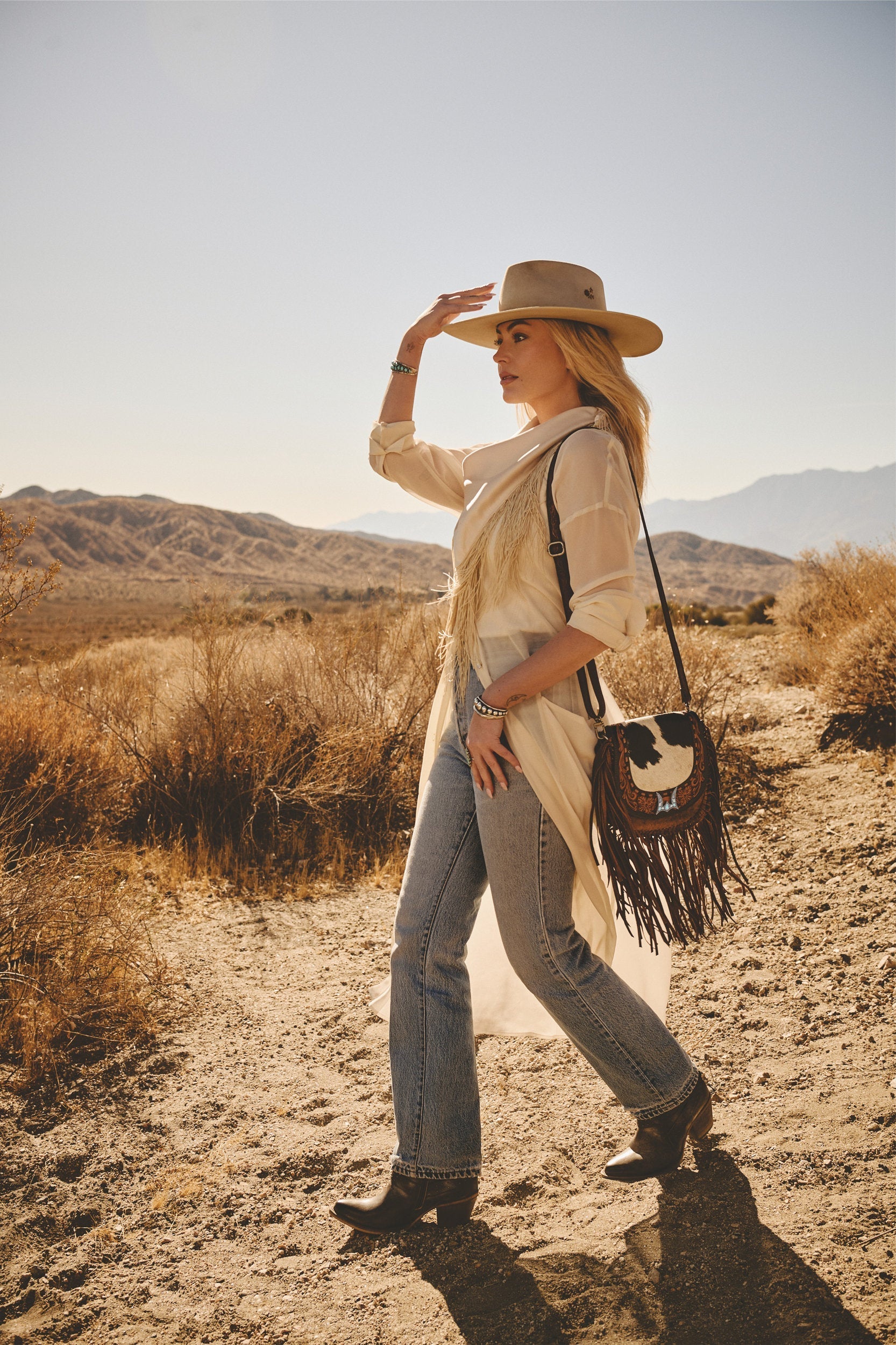 Loyal West Desert Dahilia Tassle Bag