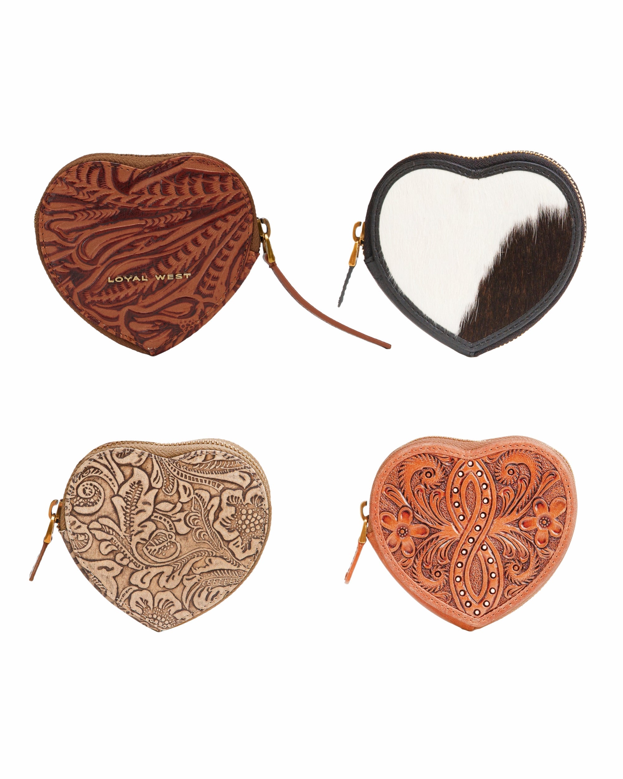 Loyal West Cupid Coin Pouch Embossed Floral