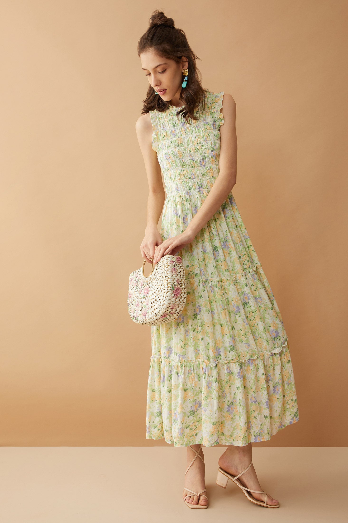 Bohera Ava's Spring Floral Smocking Dress