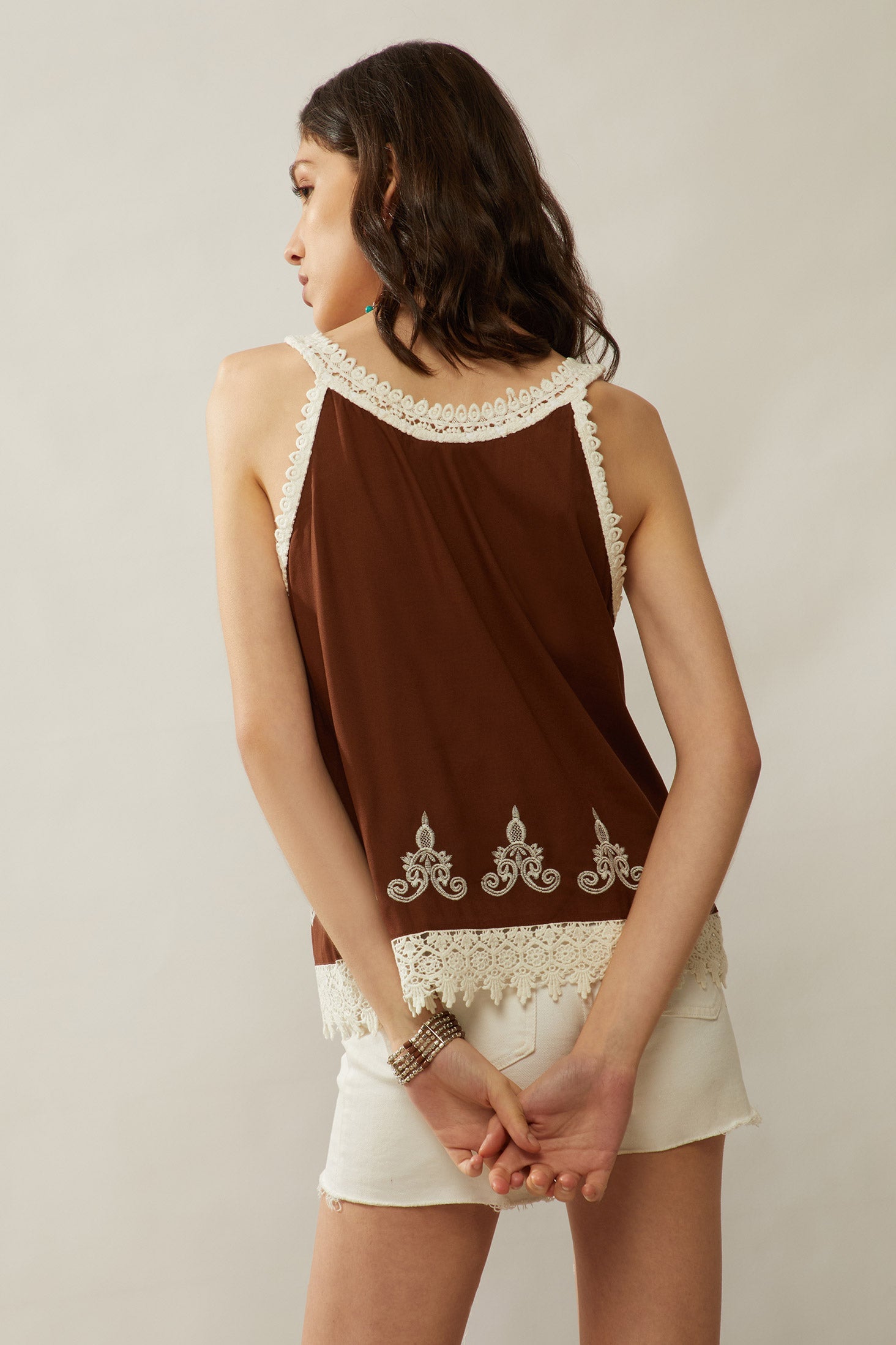 Bohera Anaelle Lace Accent Top