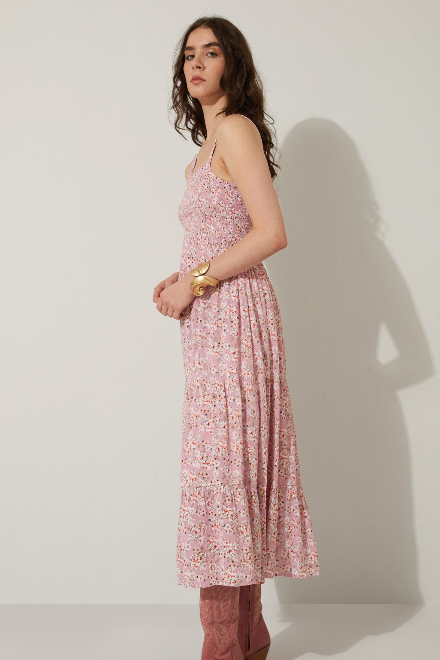 Bohera Juleebee Smocking Dress in Pink