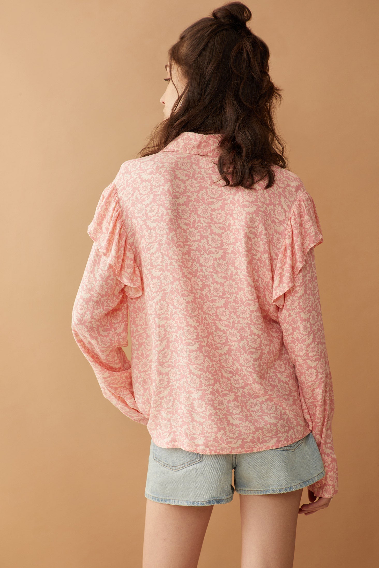 Bohera  Talia Rae Floral Pattern Ruffle Shirt