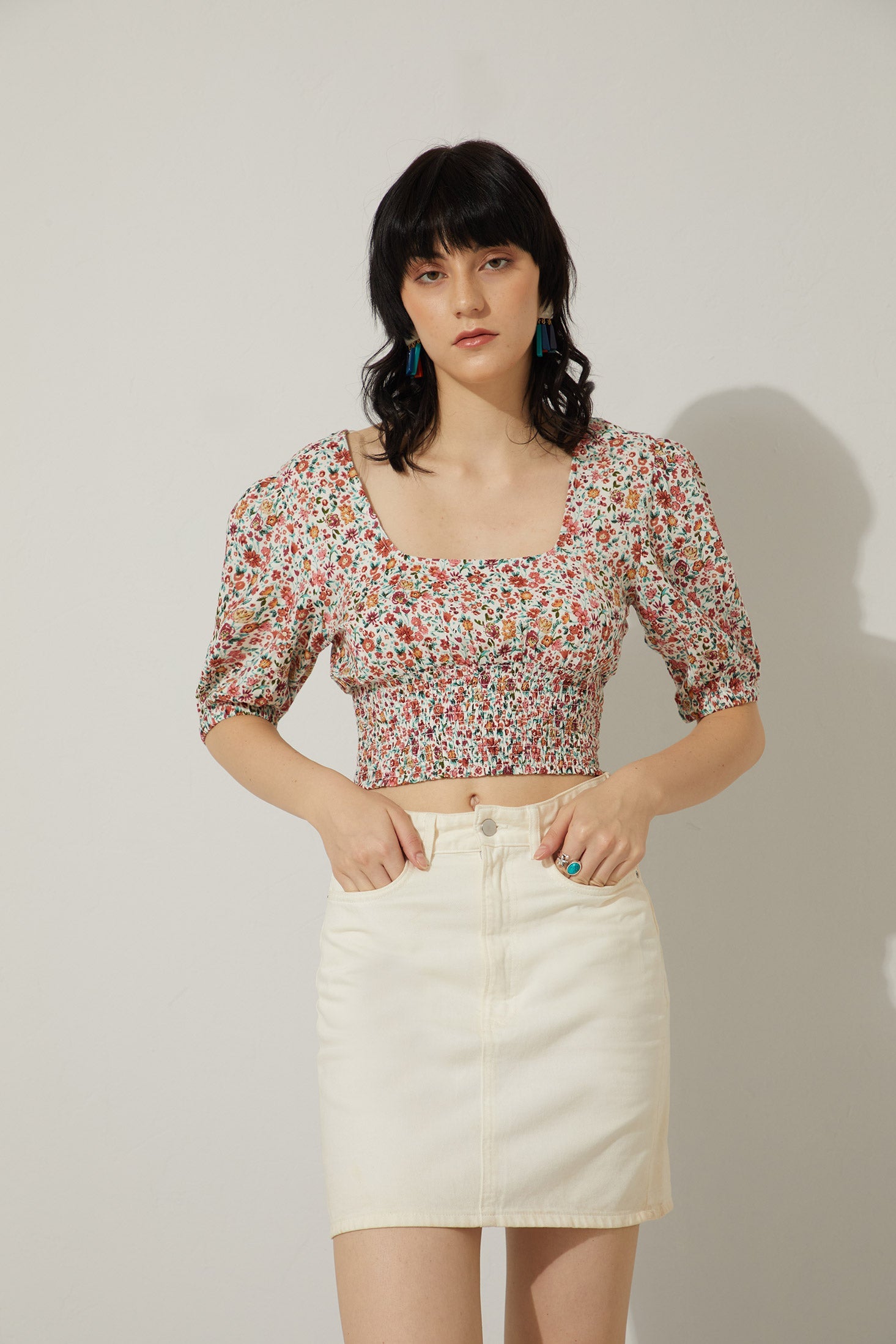 Bohera Juleebee Short Waist Floral Top