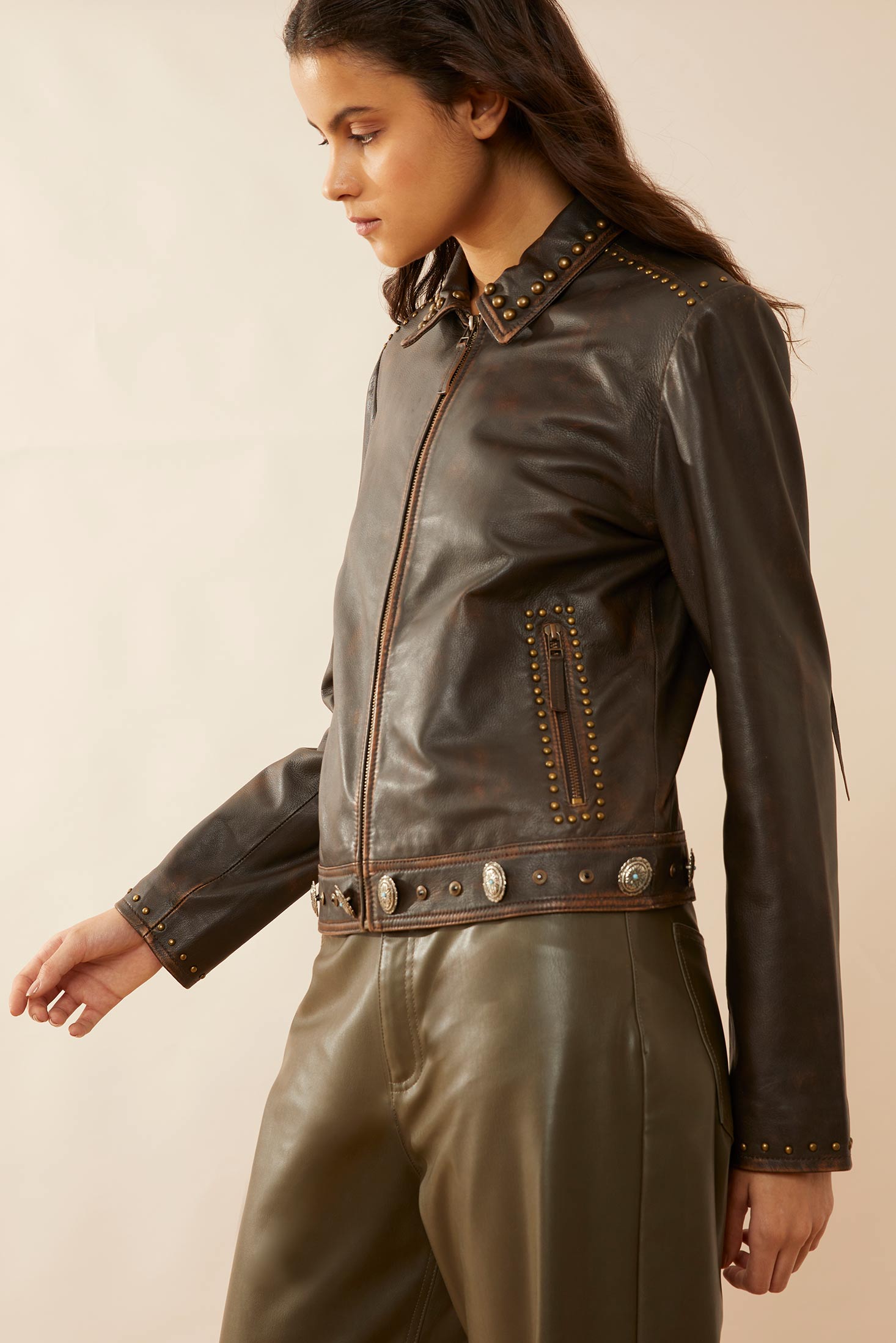 Harlow Fringed Leather Jacket