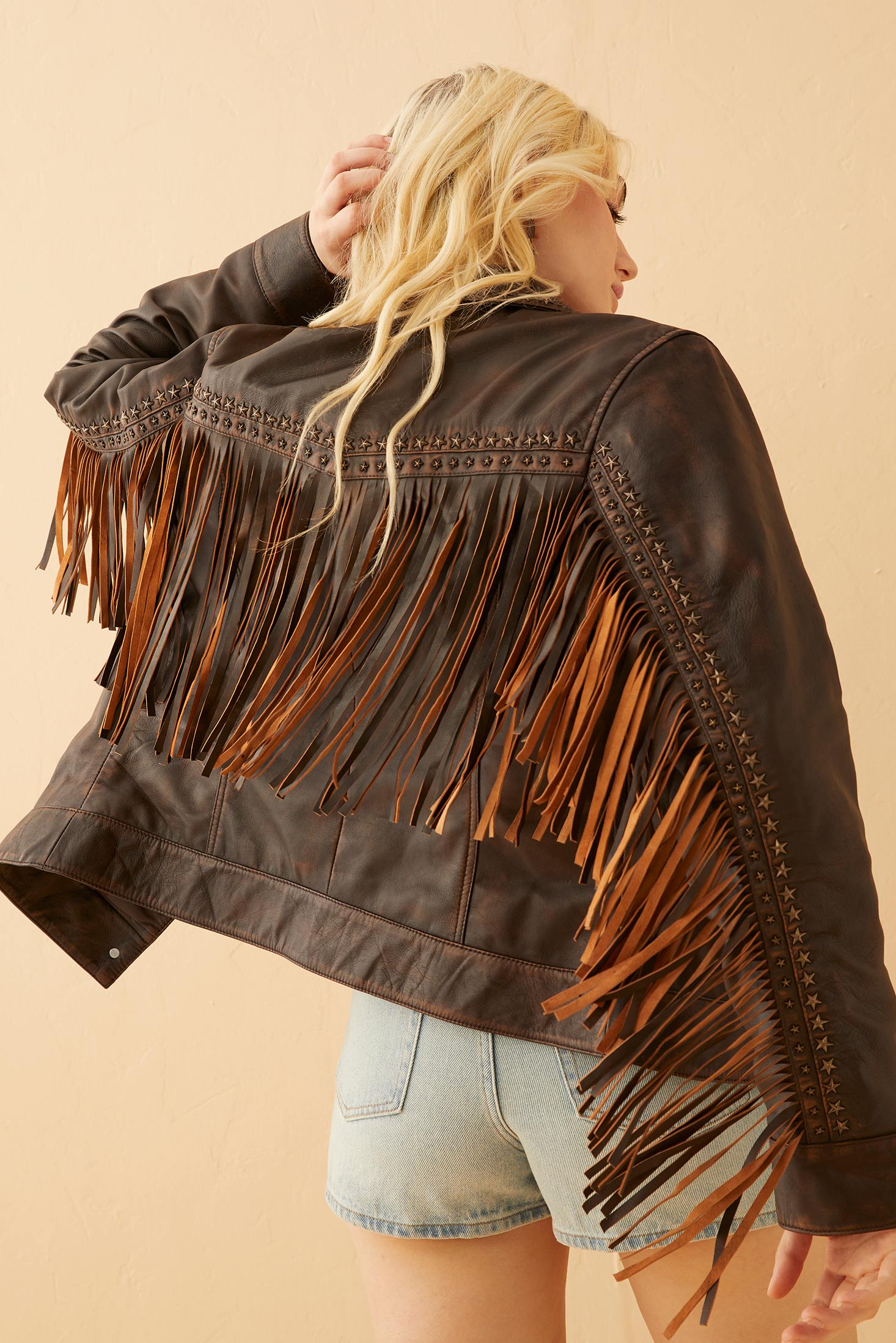 Kendall Fringed Leather Jacket