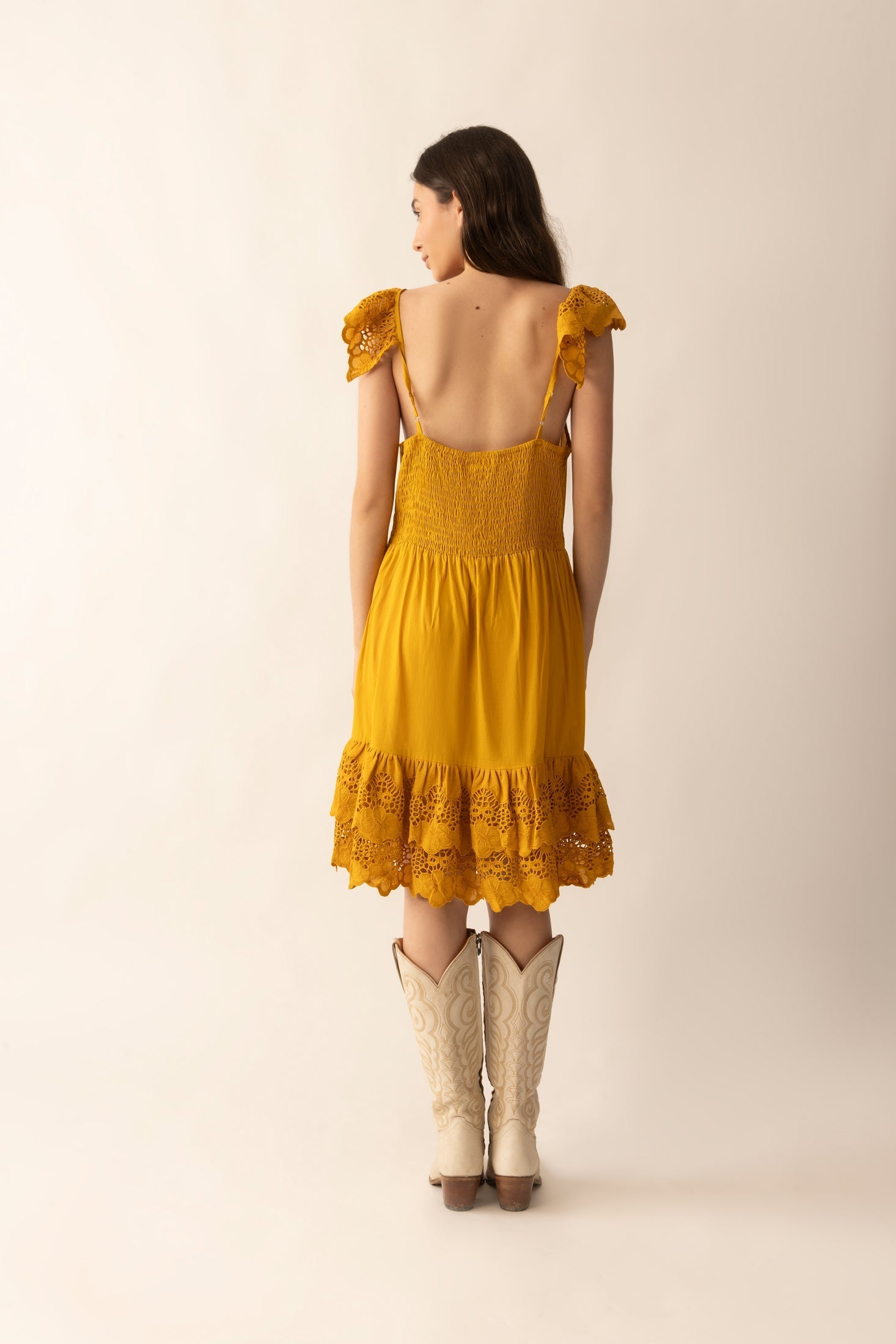 Goldie's Joy Dress In Mustard