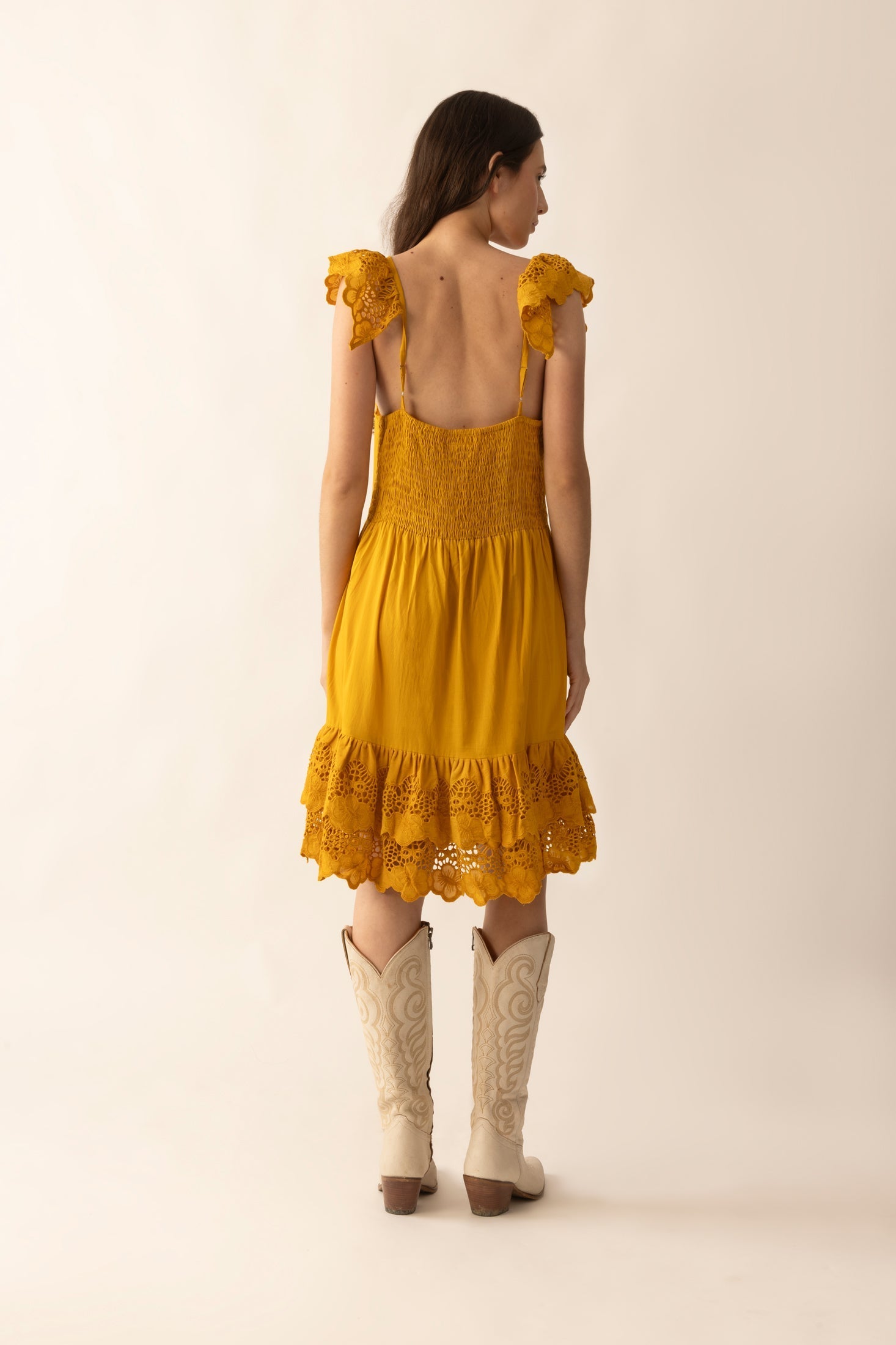 Goldie's Joy Dress In Mustard
