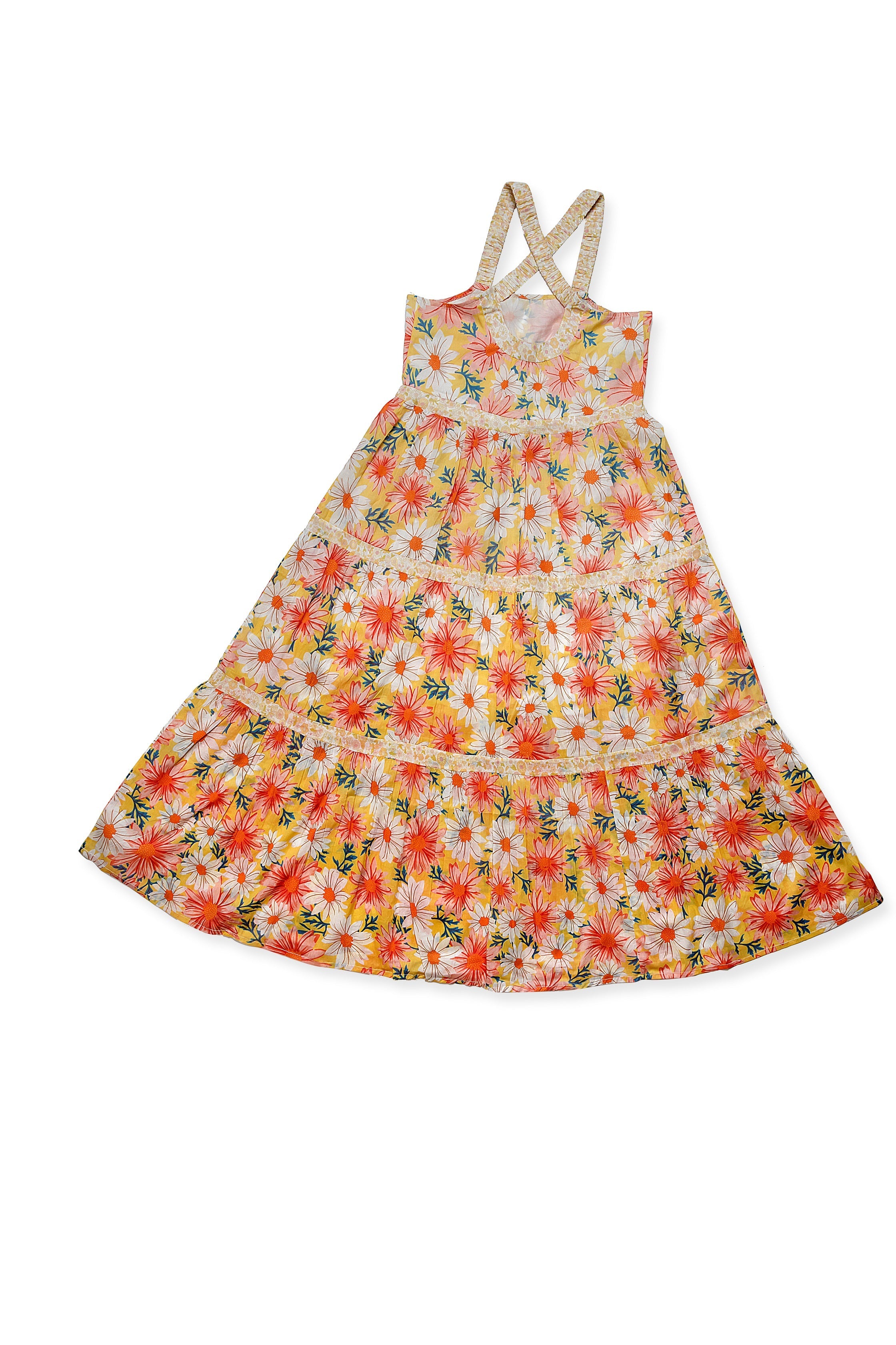 Adelaide Blossom Dress In Orange