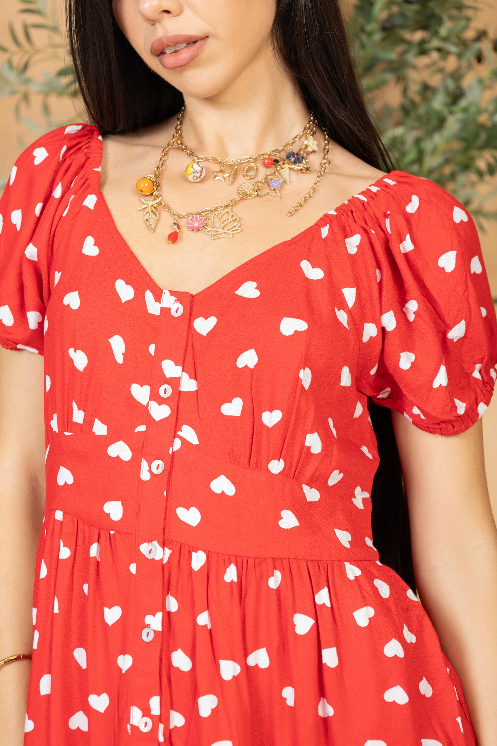 Heart of My Heart A-Line Dress In Red