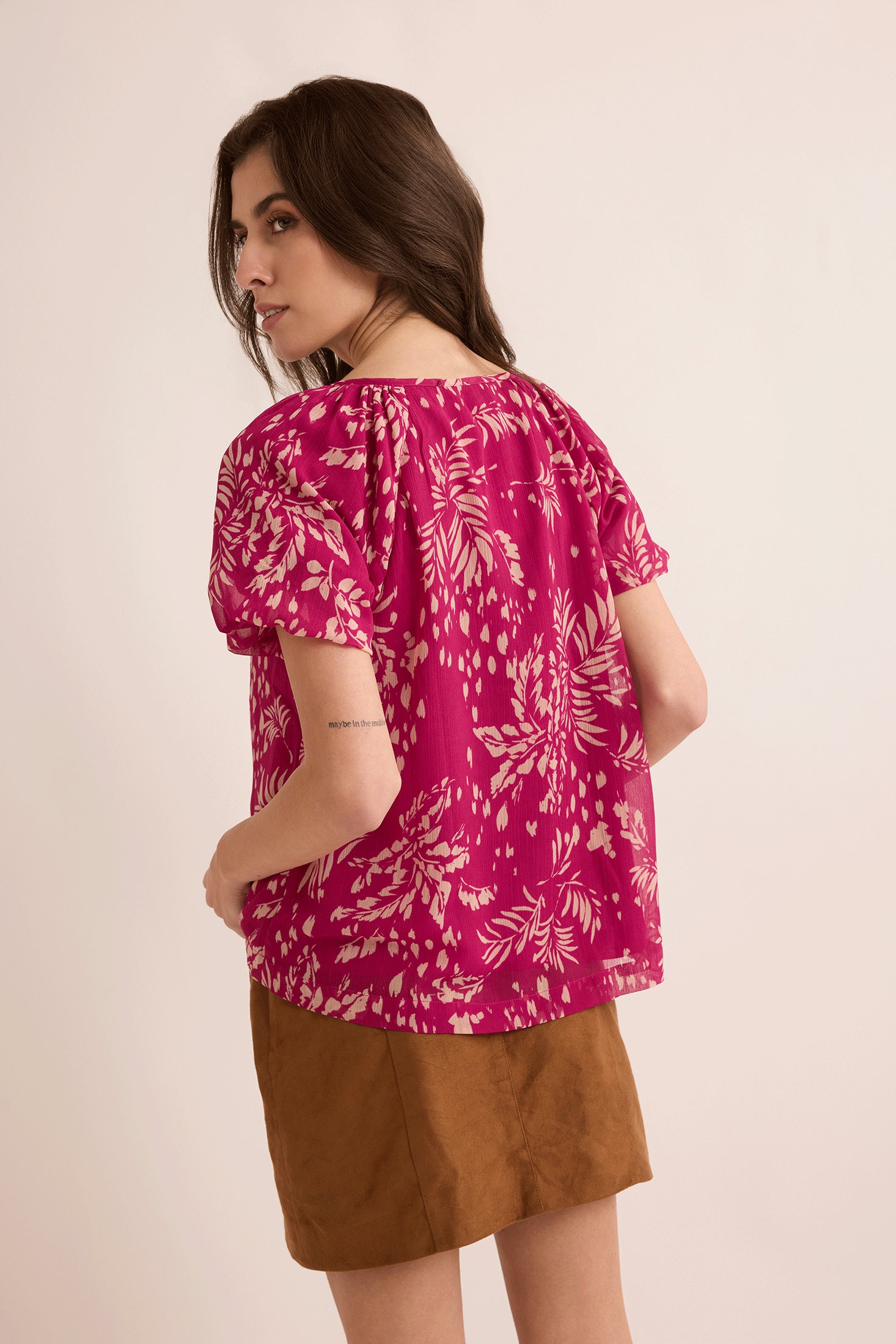 Isla Retreat Top In Dark Pink