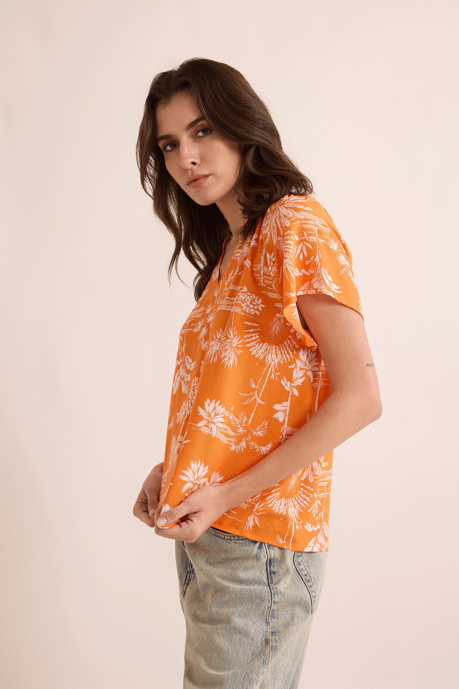 Rebecca's Repose Top In Orange