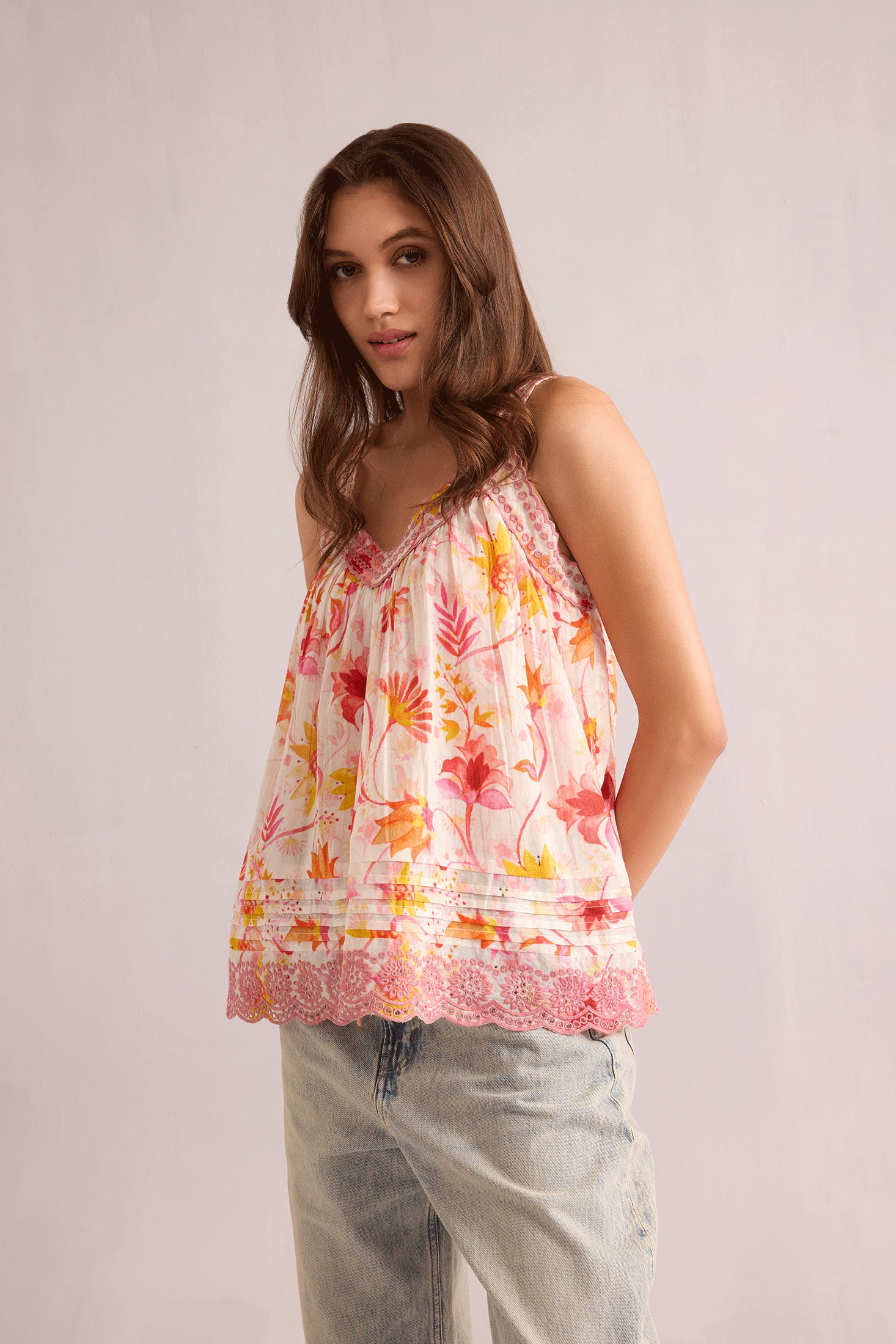 Caroline's Carefree Top In Pink