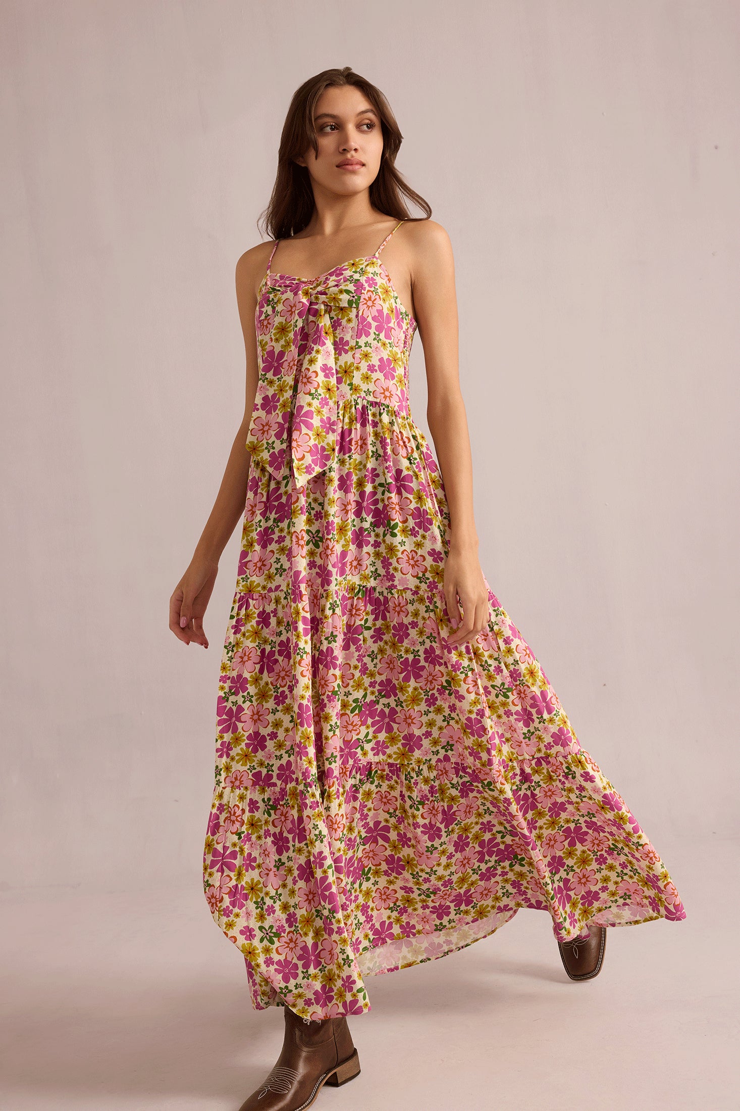 Jocelyn Joy Floral Dress In Pink