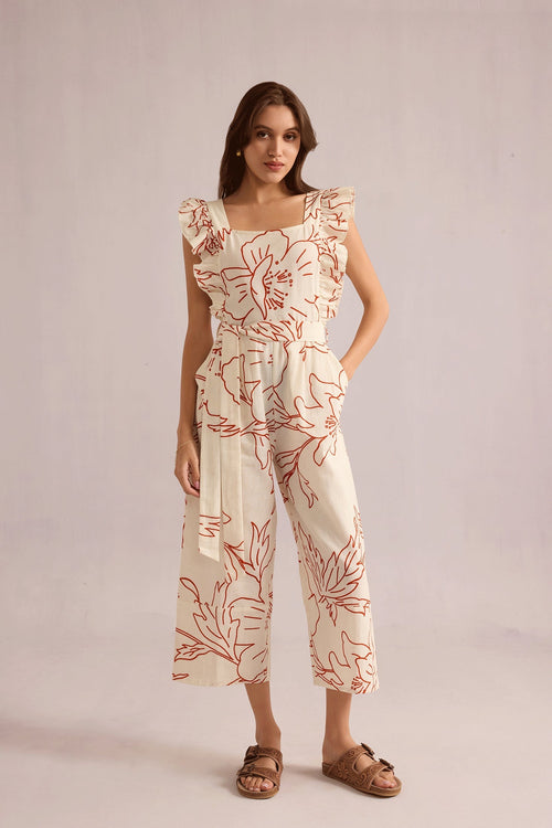Kassie Ruffled Sleeve Jumper In white