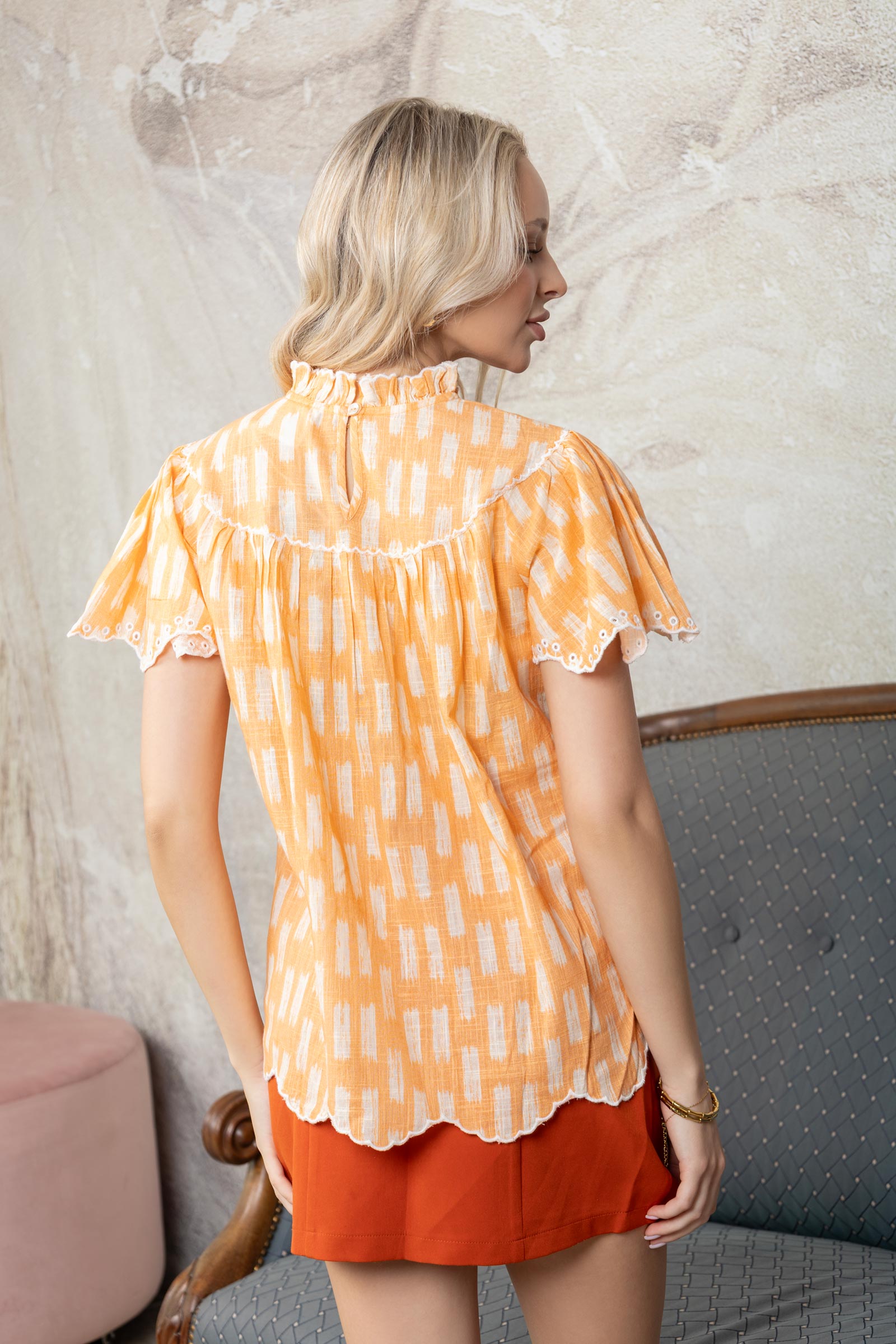 Callista Charm Top In Orange